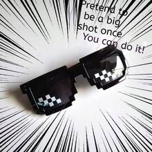 Classic Anime-Style Fashion Glasses, Funny Gag Otaku Fashion Glasses, Cigar Necklace Set - Multicolor - View 3