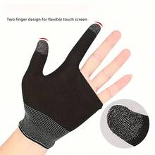 2pcs Gaming Gloves + 6pcs Finger Sleeves, Anti-Sweat, Ultra-Thin, Breathable Touch Screen Gloves With Thumb Covers, Suitable For Smartphones - Multicolor - View 7