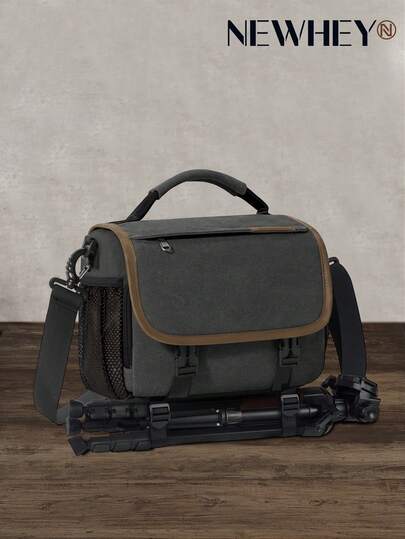 NEWHEY Crossbody Camera Bag Professional For DSLR/Mirrorless Cameras, Small Camera Case , Customizable Dividers With Tripod Holder & Rain Cover, Travel Camera Bags For Photographers
