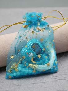 Bộ 1 vòng tay mặt dây chuyền hình sao và trăng kèm túi đựng có chức năng đếm, bộ đồ cầu nguyện Ramadan, túi quà in hình sao và trăng, quà tặng Ramadan, nhẫn Tasbih điện tử có chức năng đếm Ramadan. - Nhiều màu - Xem 13