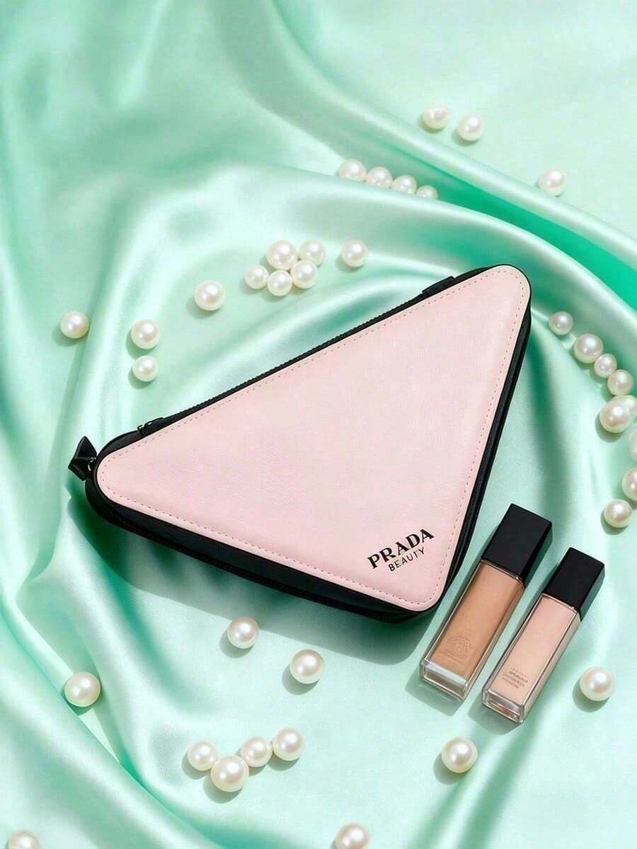 Prada 这款粉色女士化妆包容量大，适合日常使用，也可作为圣诞礼物。 - 粉色 - 查看 1
