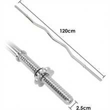 EZ Bar, EZ Curl Bar 4ft, Barbell Bar, Barbell Weight Bar With 2 Spring Clips - Style1 - View 4