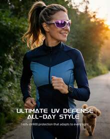 InnerKing Outdoor Sports Goggles,Running Glasses UV Protection, Cycling Glasses, Hiking Unisex. - 紫色 - 查看 3