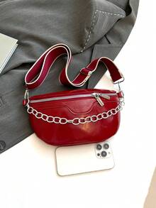 Simple And Fashionable Multi-Functional Dual-Shoulder Bag With Elegant Design. 2026 New Model Women's Crossbody Bag. - Red - View 10