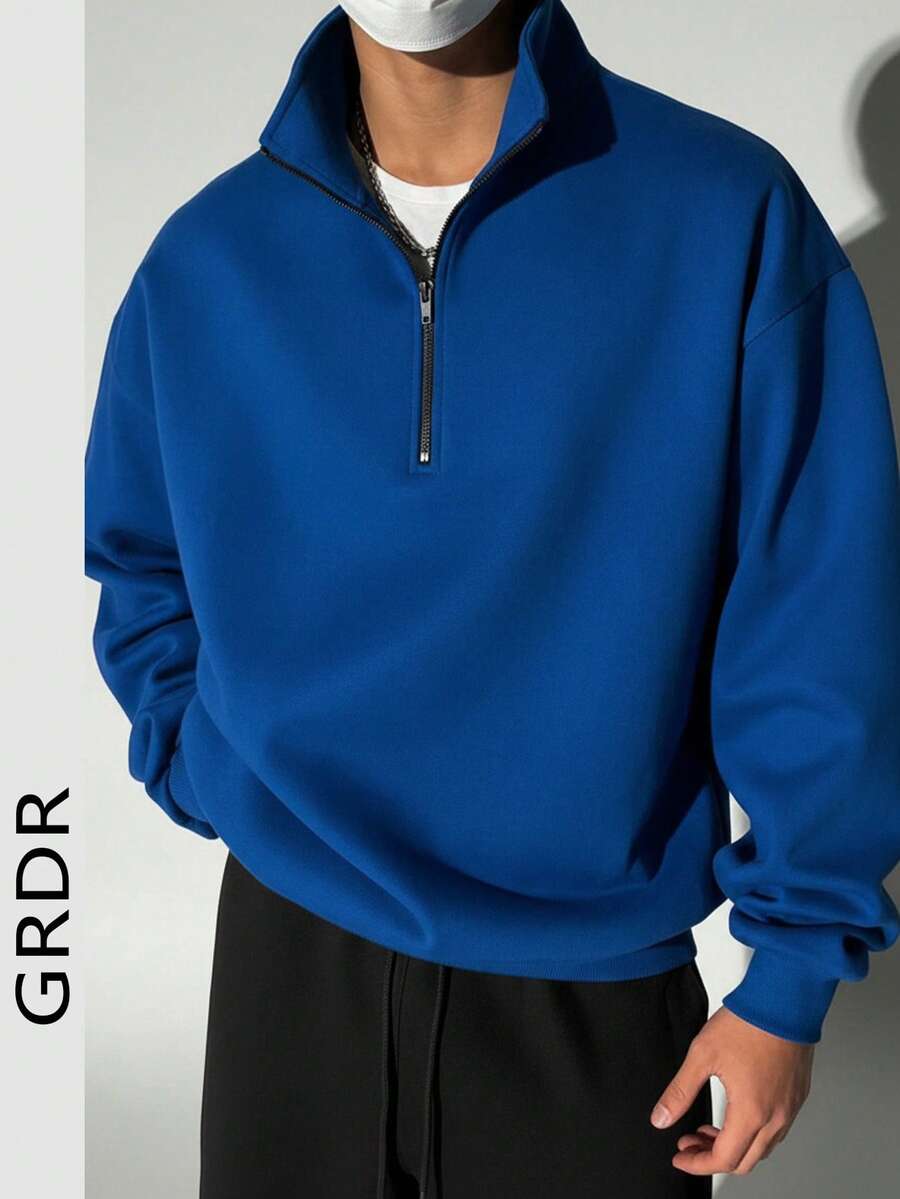 GRDR Men's Zip-Up Pullover Sweatshirt, Autumn/Winter