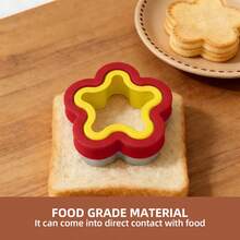 4pcs Sandwich Cutter Molds, Sandwich Cutters, Cookie Cutters, Fruit & Vegetable Shaped Cutters, Bento Box Food Picks, Creative Dinosaur, Flower, Bear Shaped Molds, Suitable For Bento Box, Holiday Baking, Home Kitchen, Birthday Party, Breakfast, Picnic, Camping, Baking Molds, Back To School, Kitchen Tools, DIY Breakfast Baking Molds - View 4