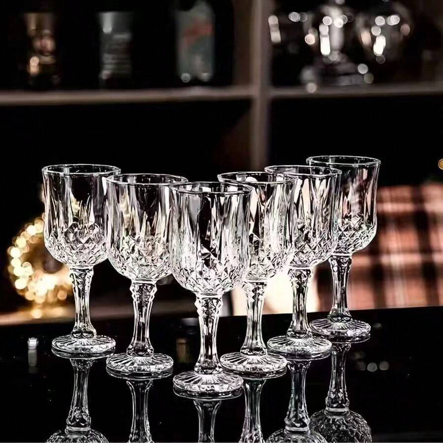 10pcs Reusable Polystyrene Dessert Cups, Transparent Cylindrical Angled Party Cups Suitable For Weddings, Birthdays, Events, Restaurants - Hand Wash Only, Food , Holiday Themed - Clear - View 1