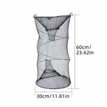 4Pcs CRAB TRAP NET CRAB PRAWN SHRIMP CRAYFISH LOBSTER EEL BAIT FISHING POT BASKET - 30*60cm - View 4