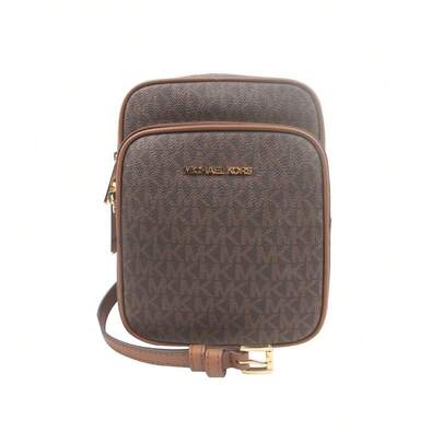  Michael Kors Jet Set Travel Print Women's Crossbody Bag 35F1GTVC2B BROWN