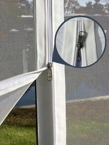1pc Invisible Mosquito Net Screen! High Density Mesh, Breathable, Easy Installation And Removal, Suitable For Living Room, Bedroom, Office! - White - View 3