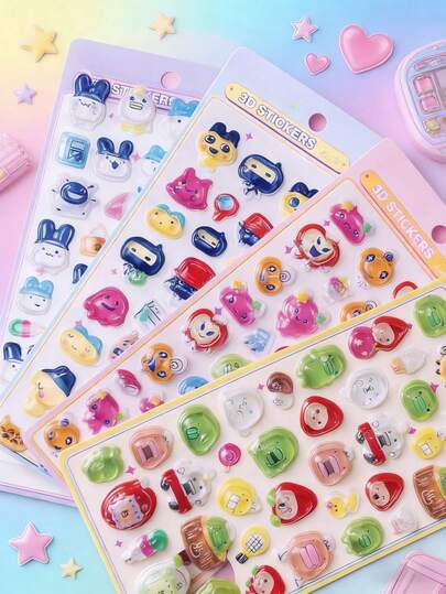 水晶装饰墙贴，适用于装饰手机、笔记本电脑、行李箱、水瓶、滑板、笔记本和吉他。非常适合日常使用、儿童生日礼物、返校用品、旅行配件套装和青少年房间装饰。这是动漫迷、涂鸦爱好者和饰品爱好者中最受欢迎的DIY贴纸套装。