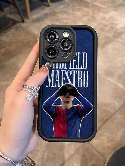 巴塞罗那中场大师印花设计手机壳，高颜值全包防摔软壳，适用于 17 Pro Max/17 Pro/16 Pro Max/16 Pro/16/15 Pro Max/15 Pro/15/14 Pro Max/14 Pro/14/13 Pro Max/13 Pro/13/12 Pro Max/12 Pro/12/11，兼容三星时尚系列保护壳