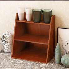 Étagères de rangement de bureau - Acajou - Voir 5
