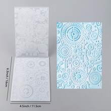 3D Embossed Mechanical Parts Texture Background, DIY Handmade Photo Album Decor, Embossing Mold, Decorative Craft Making Supplies - AT0299 - View 2
