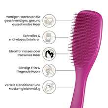 Cepillo desenredante Ultimate – Para cabello húmedo y – Cepillo desenredante para todo tipo de cabello – Cerdas de dos niveles que reducen la rotura del cabello y eliminan los nudos – Negro - Rosa frambuesa - Ver 9