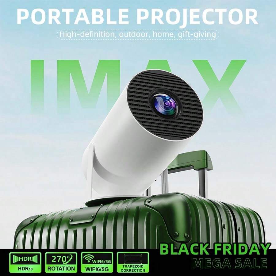 XBJ Portable 16:9 HD Projection Screen - Foldable Wrinkle-Free Cloth, Suitable For Indoor/Outdoor Use, Double-Sided Viewing, Ideal For Home Theater, Party, Office And Classroom, Cinema Screen, Support Projection Of Various Projection Devices - 白色 - 查看 1