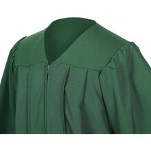 2026 Unisex Matte Graduation Gown And Cap Set With Tassel For Middle High School Bachelor - Forest Green - View 2