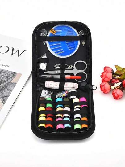 Sewing Needles, Threader And Seam Ripper Tool Kit, Adult Sewing Tool Set, Professional Sewing Accessories, Suitable For Hand Stitching And Mending, Includes Assorted Size Needles, Embroidery Needles, Upgraded Seam Ripper, Retractable Threader, Finger Protector, Adjustable Metal Needle Threader, For Sewing, Quilting And Knitting, Scissors Included, Suitable For Beginners, Random Color