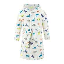 YOLIA Batas unisex para s lindas batas de baño de forro polar suave - Dinosaurio - Ver 1
