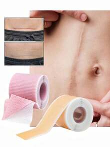 4片装硅胶疤痕遮盖胶带，适用于敏感肌肤。温和、可水洗、可重复使用、柔软、透气、防水，有效遮盖疤痕。 - 彩色 - 查看 2