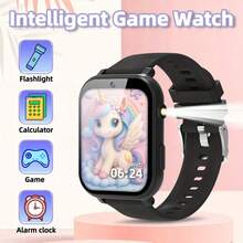 Reloj inteligente para niños de 1,83 pulgadas con cámara, álbum de fotos de crecimiento, 18 juegos integrados, calculadora/calendario/linterna LED, unisex para niños y niñas - Multicolor - Ver 13