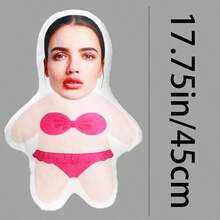 Almohada personalizable con foto, almohada de paloma, adecuada para fiesta de cumpleaños, Día del Padre, Día de la Madre, Halloween, Navidad, Nochebuena, San Valentín, cumpleaños, día personal, Día de los Veteranos, Acción de Gracias, Pascua, Día de los Inocentes, Carnaval, Vuelta al cole, Día Nacional, etc. - Interior rosa - Ver 9