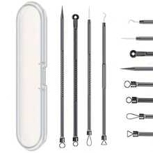 Kit de herramientas para eliminar acné y puntos negros - Eliminador de acné y puntos negros, reduce las marcas de acné, aclara las imperfecciones, cuidado de la piel, belleza para mujeres, herramienta de limpieza de poros, herramienta de limpieza profunda, herramienta de cuidado facial, gancho de limpieza de poros - multicolor - Ver 13