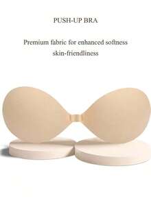 1 Pair Women's Adhesive Bra, Invisible Strapless Push-Up Bra, Breathable Self-Adhesive Backless Bra For Wedding, Party & Backless Dresses - Multicolor - View 6