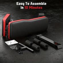 Foldable Adjustable Weight Bench - 300kg Heavy Duty, 8-Level Incline/ Decline, Compact Home Gym Bench For Full Body Workout, Quick Storage - Black - View 8