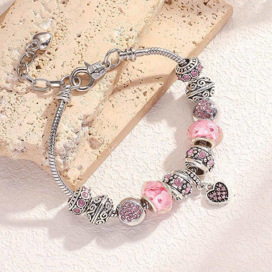 This New Bracelet Is Made Of Stainless Steel And Features Inlaid Details. It's Elegant, Casual, And Unique. - Pandora06 - 查看 1