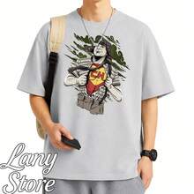 Chesperito Chapolin Chaves T-Shirt Drawing Series Movie Blouse Shirt Unisex 100% Cotton New Release Shipping Various Colors!! PLUS SIZE - 灰色 - 查看 1