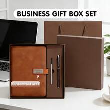 1 Set Personalized A5 Journal And Pen Set | Custom Notebook For Men And Women | For Office School & Daily Notes | Personalized Gift - Black - View 1