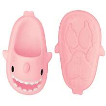 Women's Shark Slides Cloud Slippers - Novel Summer Open-Toe Slippers, Non-Slip Beach, Pool, And Shower Shoes With Cushioning Thick Sole - Màu Hồng  Dưa hấu - Xem 7