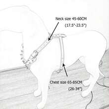 Serijoars Leather Spiked Dog Harness And Collar Set - Suitable For Large Breeds Pit Bull Terriers, Labradors, Dobermans - Durable Leather Harness And Collar Leash 3Pcs Set (Studs Gold Brown, XL) - ColorJ - 查看 2