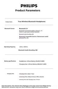 Philips TAT2569 True Wireless Earbuds, ANC Active Noise Cancelling, 10mm Drivers with Dynamic Bass, AI Mic for Clear Calls, Bluetooth 5.4, 31H Playtime, IPX5 Waterproof, Touch Control – White/Black/Blue - 查看 10