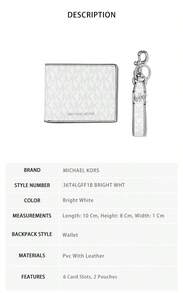 Michael Kors Printed Ladies' Wallet 36T4LGFF1B BRIGHT WHT - 亮白色36T4LGFF1B BRIGHT WHT - 查看 6