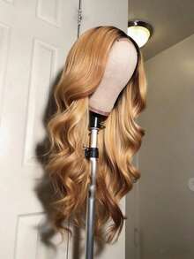 Ombre Blonde Body Wave Human Hair Wigs With Dark Roots Glueless 13x4 Lce Front Wigs For Women Free Parting Blonde Water Wave Lace Front Wig Human Hair Suitable For Everyone For Daily Party Use - Bóng tóc vàng - Xem 3