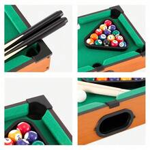 Compact Snooker Set With Mini Pool Table In The Bar, Suitable For Gatherings, Family Use, Outdoor Activities, Drinking Games, Including Ball Games - Wooden - View 4