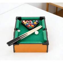 Youyijia Bar Snooker Set Mini Billiards Table Party, Family Use, Outdoor, Drinking Game, Compact, Including Tail - Wooden - View 1