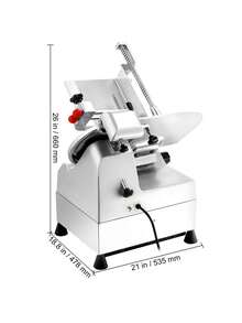 Automatic Meat Slicer, 540W  Slicer, 2 PCS 10" Stainless Steel Removable Blade, 0-15mm Adjustable Thickness, Child Lock Protection, Food Slicer Machine For Meat Cheese Bread For Home Use - Silver - View 10
