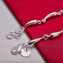 Vòng tay mạ bạc 925 hình giọt nước/giọt mưa dành cho nữ, phụ kiện thời trang quyến rũ cho đám cưới, lễ đính hôn, tiệc tùng. - Bạc - Xem 4