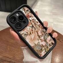 Funda de Teléfono con Patrón Vintage de Flor de Jesús para iPhone 16 15 14 Pro Max 13 12 11 XR XS Plus, a Prueba de Golpes, Protección Completa para la Cámara, Duradera, Delgada, de Silicona, Multicolor - Negro - Ver 5
