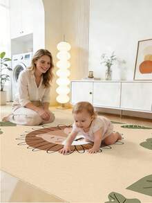 Thảm trải sàn hình sư tử hoạt hình, thích hợp cho phòng khách, phòng ngủ, phòng tắm, nhà bếp, phòng ăn, văn phòng, các dịp lễ hội. Thảm có kích thước lớn, được làm từ vải nhung mềm mại, dễ bảo quản, chống trơn trượt, đế TPR dày 0.5mm. - Nhiều màu - Xem 4