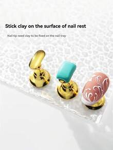 亚克力美甲练习架，美甲棋盘式指甲板展示架，美甲板展示架，亚克力底座，美甲练习架，美甲展示架，指甲板支架 - 彩色 - 查看 1