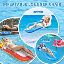 这款充气泳池躺椅完美融合了舒适性、耐用性和多功能设计，旨在将您在泳池、湖泊或海滩的时光变成奢华的放松体验。其多功能一体化设计是这款充气躺椅的另一大亮点。它既可以作为舒适的躺椅，也可以作为稳定的漂浮装置和便携式躺椅，适用于从慵懒的泳池午后到海滩日光浴等各种场景。轻巧可折叠的设计使其易于收纳于沙滩包或行李箱中，让您随时随地享受奢华的放松体验。 - 藍色-1PC - 查看 9