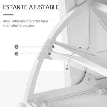 HOMCOM Percheros de entrada - Blanco - Ver 4