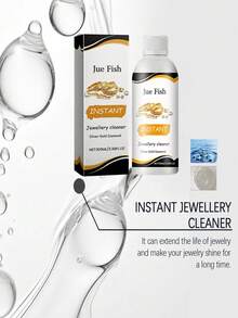 JUE FISH Solução de Limpeza de Joias - Limpa e Mantém Ouro, Prata, Joias, Superfícies de Vidro, Remove Manchas, Ferrugem, Oxidação em Joias de Ouro e Prata, Relógios, Anéis de Diamante - Líquido - Visão 8