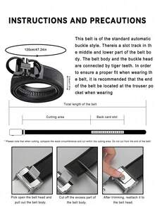 男士纹理腰带 – 优质 PU 皮革，带自动扣，有金色/银色/黑色饰面可选，可调节且经久耐用，适合商务和休闲场合穿着，是父亲节、周年纪念日和特殊场合的完美礼物。 - 彩色 - 查看 5