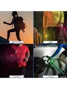 1pc Outdoor Backpack Light, Silicone LED Warning Light For Night Running, Cycling, Camping, Travel Gear - Multicolor - View 6