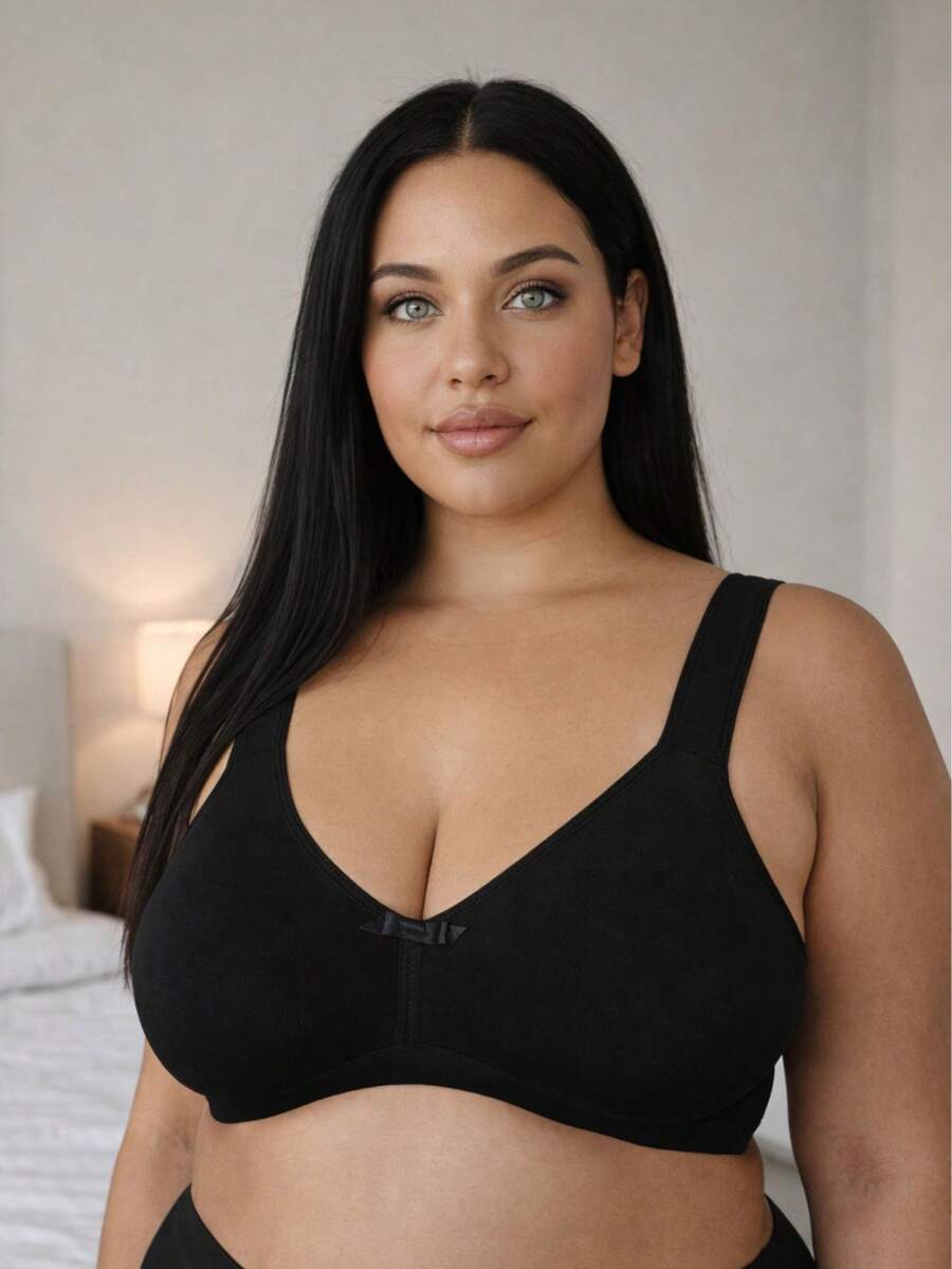 Plus Size Bra With Padded Straps In Super Reinforced Foam Support M To 52 Cléo - màu đen - Xem 1